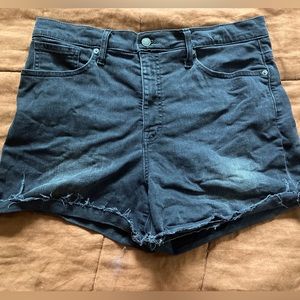 Madewell High Rise Denim Shorts (Black, Size 31)